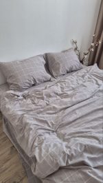 Постільна білизна варена бавовна квадрат,сірий - Зображення 3